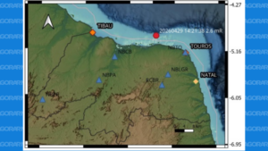 Tremor de terra de magnitude 2,6 é registrado no litoral do Rio Grande do Norte