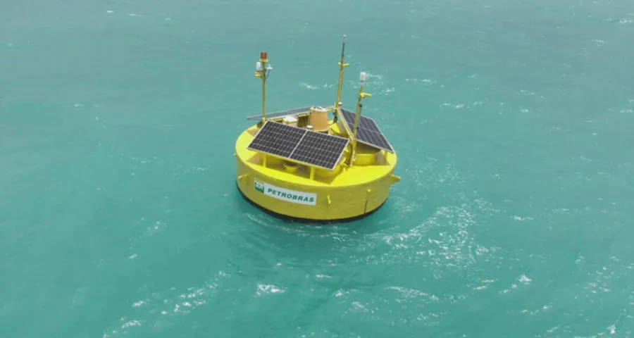No mar do RN, a tecnologia Bravo capta dados para verificar o potencial de energia eólica offshore | Foto: Divulgação