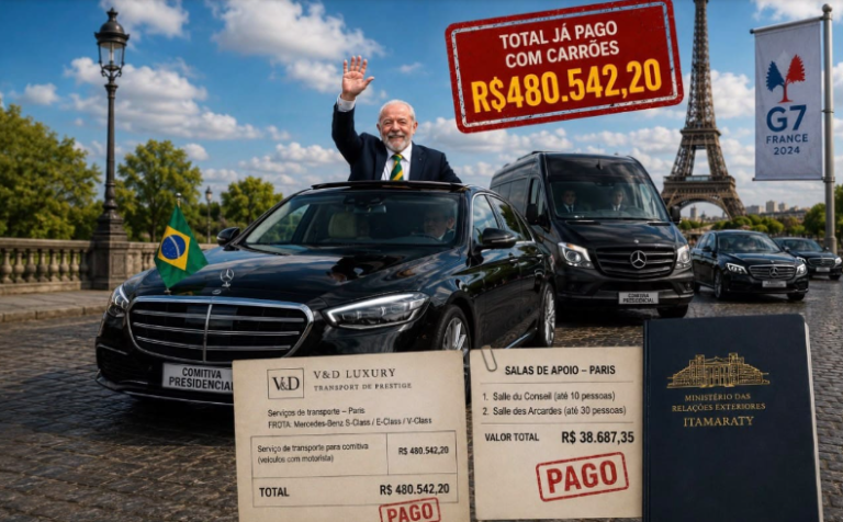 Governo já reservou e pagou carrões para Lula em Paris: R$480 mil